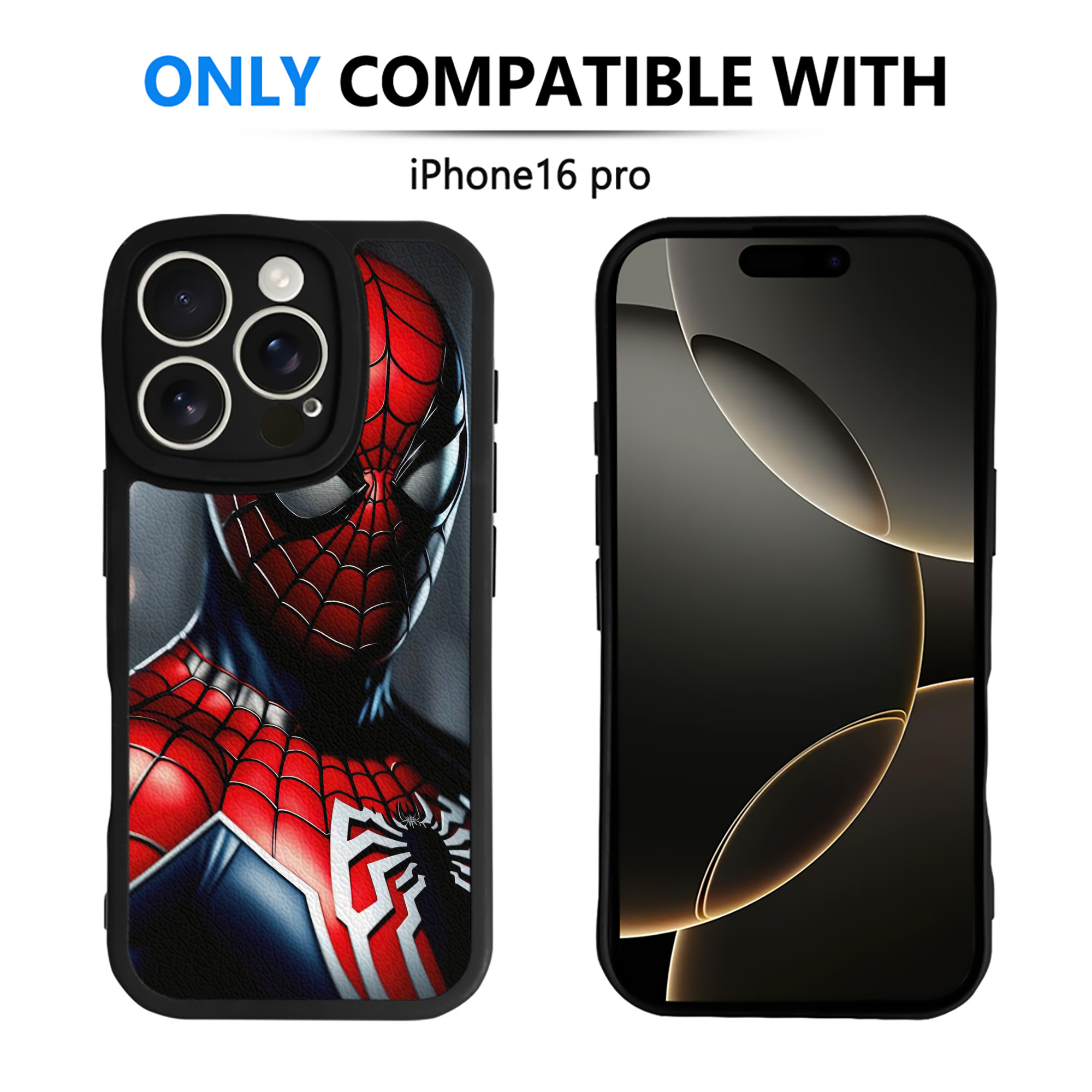 Spider Man スパイダーマン 【iPhone 16シリーズ対応】シリコンスマホケース（レザー調） 材質：シリコン